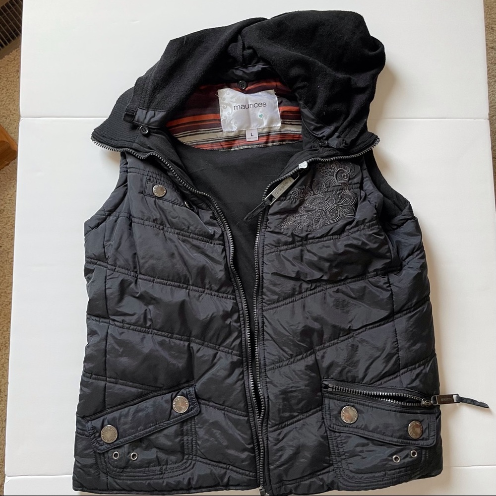 Maurices Black Vest L